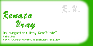 renato uray business card